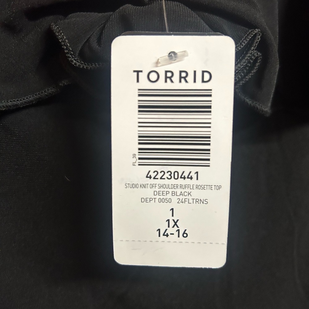 Torrid Black Ruffle Blouse - Picture 3 of 3